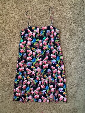 Nicole Miller Black Print Dress